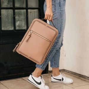 CALPAK Kaya Laptop Backpack in the color “Caramel”